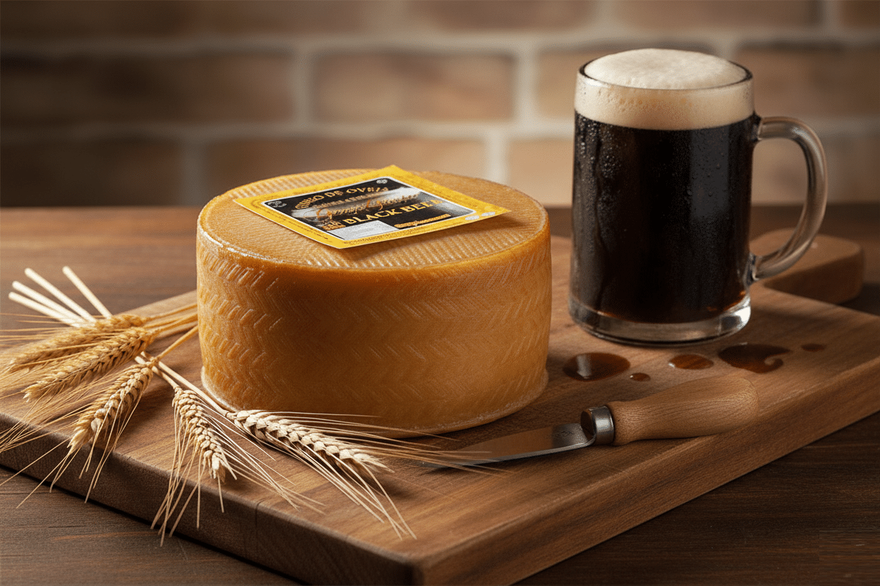 Fromage de brebis avec bière noire